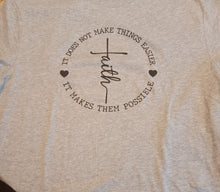 Load image into Gallery viewer, Black N Grey  Faith T shirt
