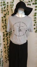 Load image into Gallery viewer, Black N Grey  Faith T shirt
